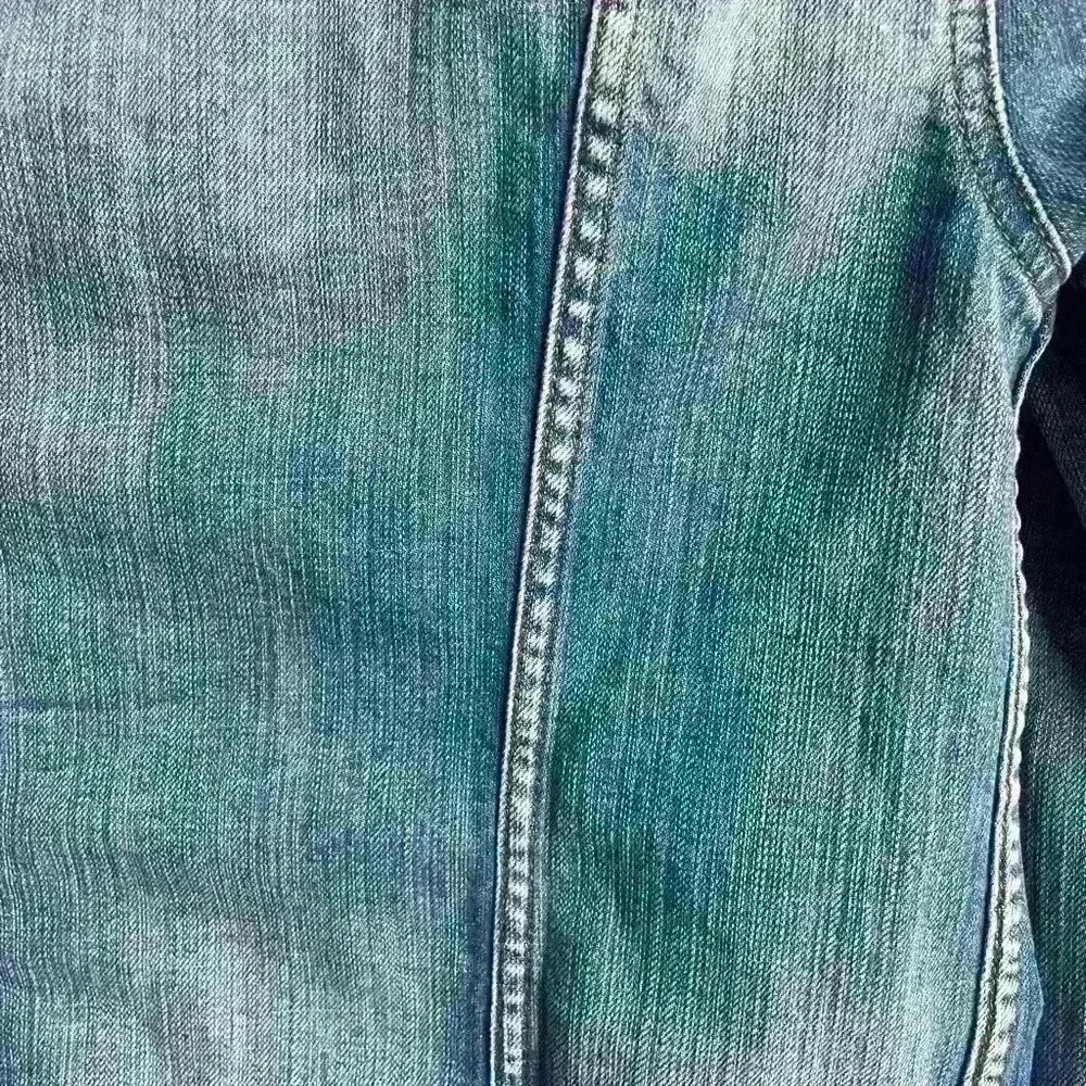 Levis Original Denim Trucker Jacket Blue  Cotton Button Up size XS - Picture 10 of 11